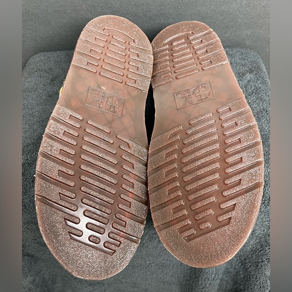 NEW Dr. Martens Isham Brown Shearling Suede Slingback Mules Unisex Size M10/W11 - Picture 6 of 8